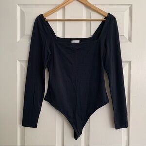 Black Long Sleeve Babaton Bodysuit